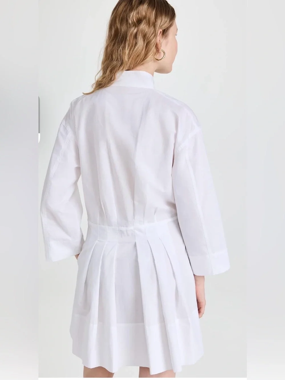 Vince Mini Pleated Dress Size Large White - Picture 4 of 9